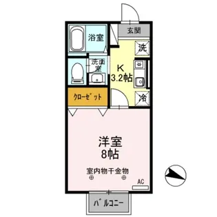 フィルコート新町 弐番館【2階】の間取り