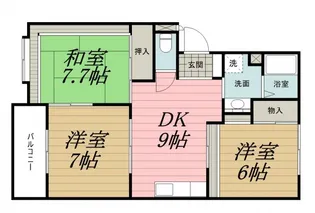末広サンフレアA【3階】の間取り