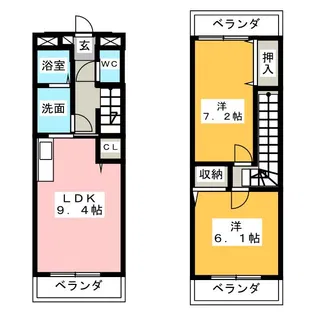 ティアラ植松【5階】の間取り