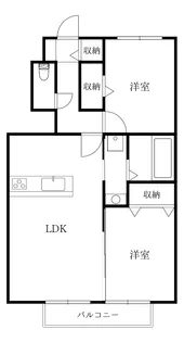 徳島県徳島市住吉1【アパート】の間取り