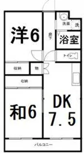 コーポ内山2【1階】の間取り