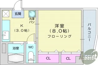 ウッドシティ志波【3階】の間取り