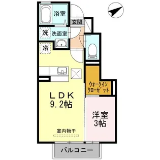 フルール類家【1階】の間取り
