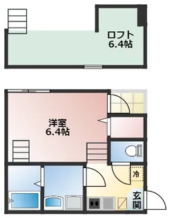 ハーモニーテラス塩釜口【1階】の間取り