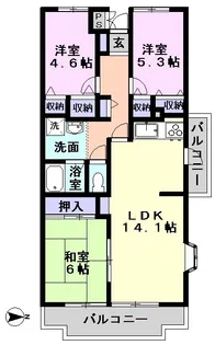 ジュネシオンTAKAHASHI【3階】の間取り