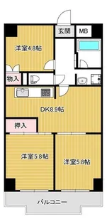 ポレール石神井【7階】の間取り