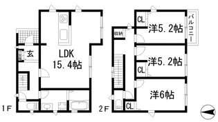 兵庫県川西市花屋敷1【一戸建】の間取り