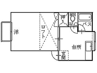 1DKの間取り画像