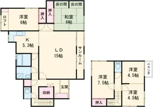 新潟県新潟市江南区下早通1【一戸建】の間取り