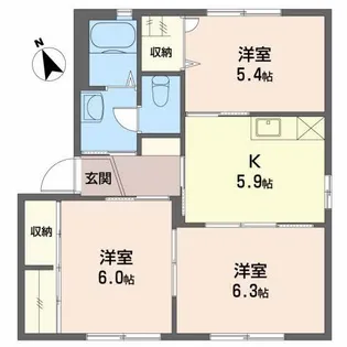 メゾン薫 C【1階】の間取り