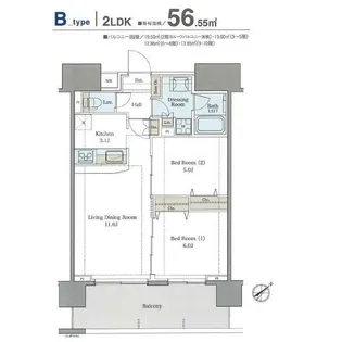 ラグゼナ流山おおたかの森【2階】の間取り