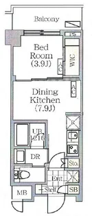 フロントプレイス飯田橋レジデンス【6階】の間取り