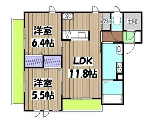 シャーメゾン栄【1階】の間取り