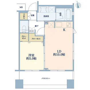 ダイナシティ新宿若松町【7階】の間取り