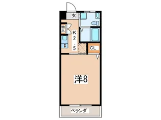 ハイツ秋葉台【2階】の間取り