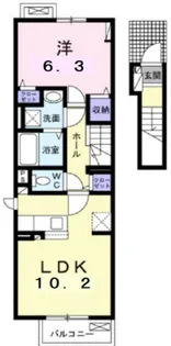 イーストブルー I【2階】の間取り