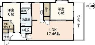 グリュック大野浦【3階】の間取り
