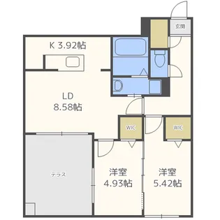 アジュールコートS7【1階】の間取り