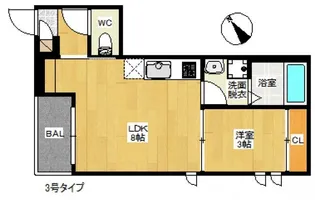 広島県広島市安佐南区祇園3【アパート】の間取り
