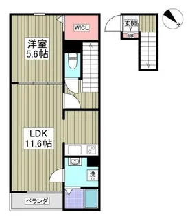 旭ヶ丘KOホームズ【2階】の間取り
