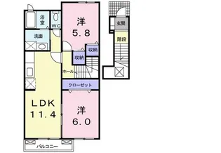 ティアラ.F【2階】の間取り
