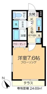 アルス中西【1階】の間取り