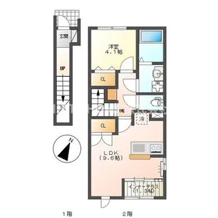 アンソレイエ・本堀【2階】の間取り
