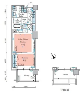 パークアクシスプレミア南青山五丁目【1階】の間取り