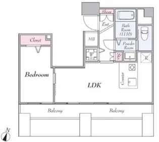 SIN-City王子【9階】の間取り