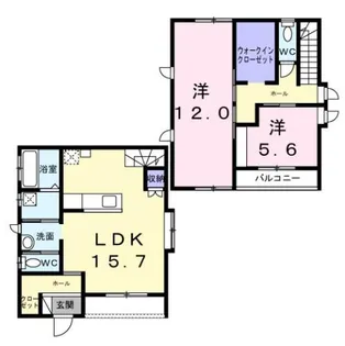A demain ミア【1階】の間取り