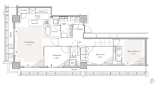 リビオレジデンス西麻布【19階】の間取り