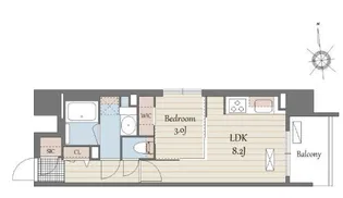 S-RESIDENCE天満橋ar【4階】の間取り