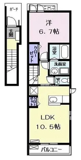 K.Nコンプレーション III【2階】の間取り