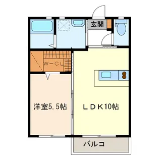 カーサクレセオL【2階】の間取り