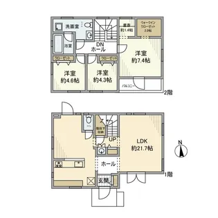 神奈川県横浜市中区本牧元町【一戸建】の間取り