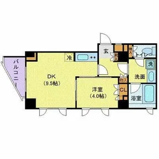 CITY SPIRE 若松町【3階】の間取り