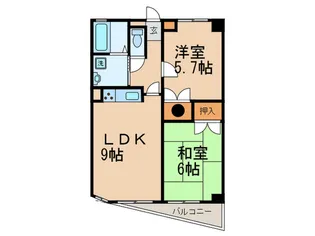 エアステ秀和【2階】の間取り