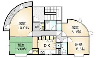 オリーブマンション【4階】の間取り