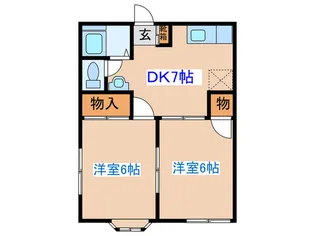 ファミールセブンB【2階】の間取り