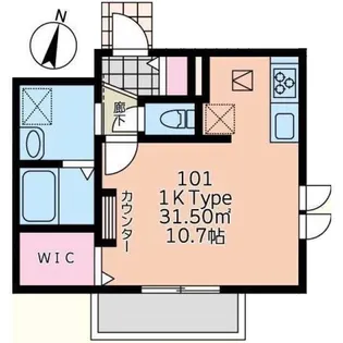 LUNAPIENA北里【1階】の間取り