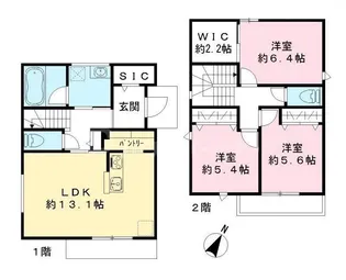 千葉県松戸市五香2【一戸建】の間取り