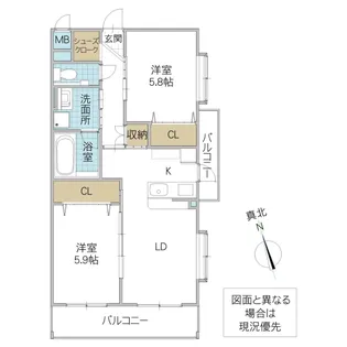 SYマンション【3階】の間取り