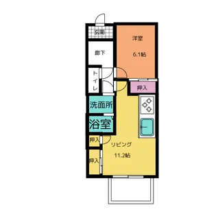 パークサイド康舟【1階】の間取り