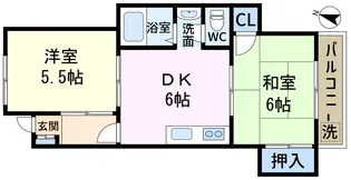 第一オリンピアコーポ【2階】の間取り