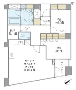 品川Vタワー【32階】の間取り