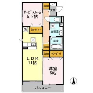トロアモリール【1階】の間取り