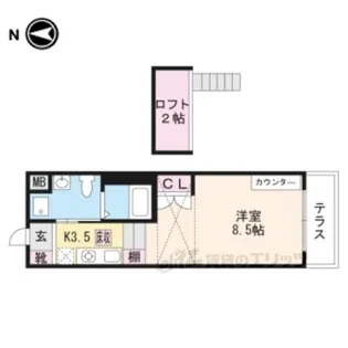 エアフォルク21【2階】の間取り