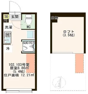 ハーモニーテラス赤羽志茂II【1階】の間取り