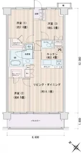 エスティメゾン豊洲レジデンスD【5階】の間取り