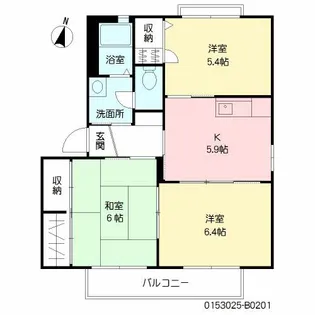 バリュージュB【2階】の間取り